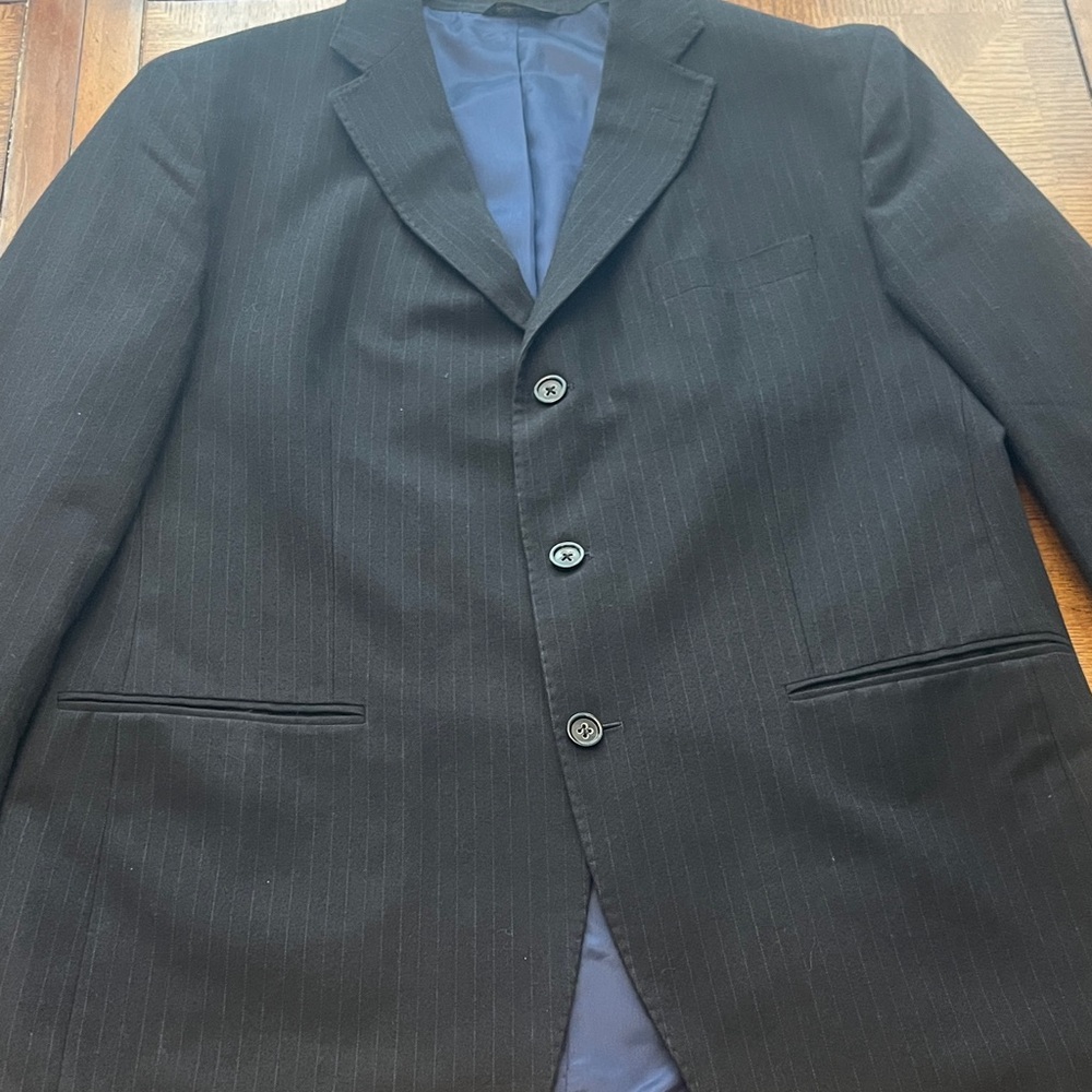 Banana Republic Charcoal Pinstripe Blazer